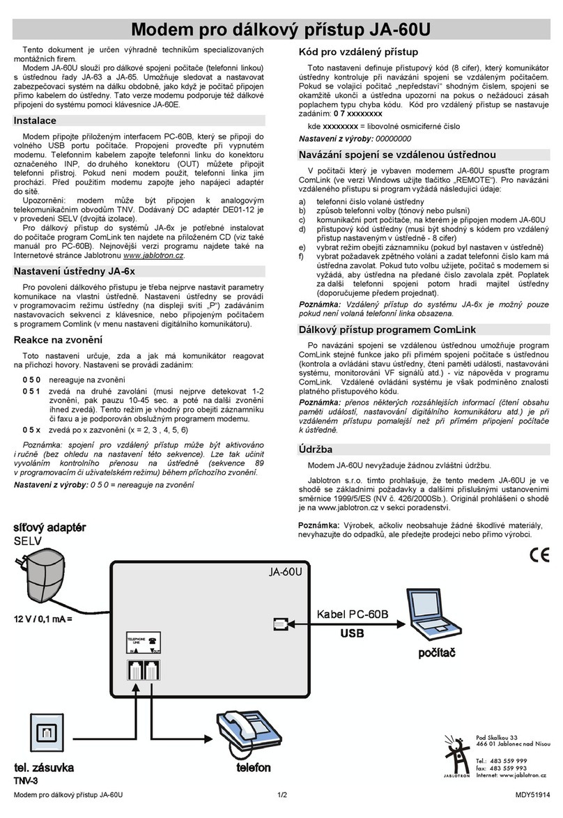 jablotron JA-60U manual
