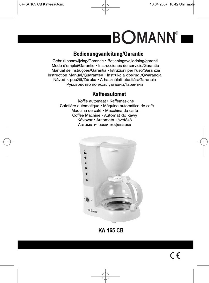 BOMANN KA 165 CB Instruction manual & guarantee