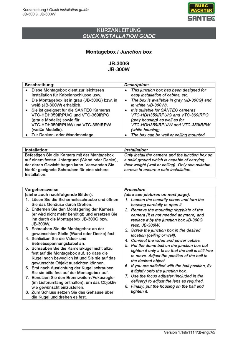 Santec JB-300G Quick installation guide