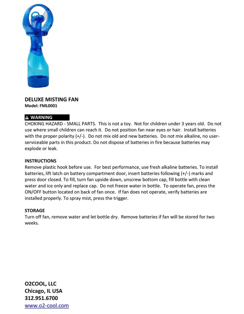 O2cool FML0001 User manual