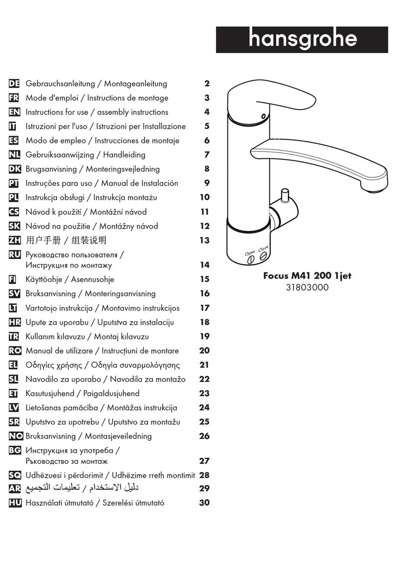 Hans Grohe Focus M41 200 1jet Instructions for use/assembly instructions Hans Grohe Focus M41 200 1jet Instructions for use/assembly instructions