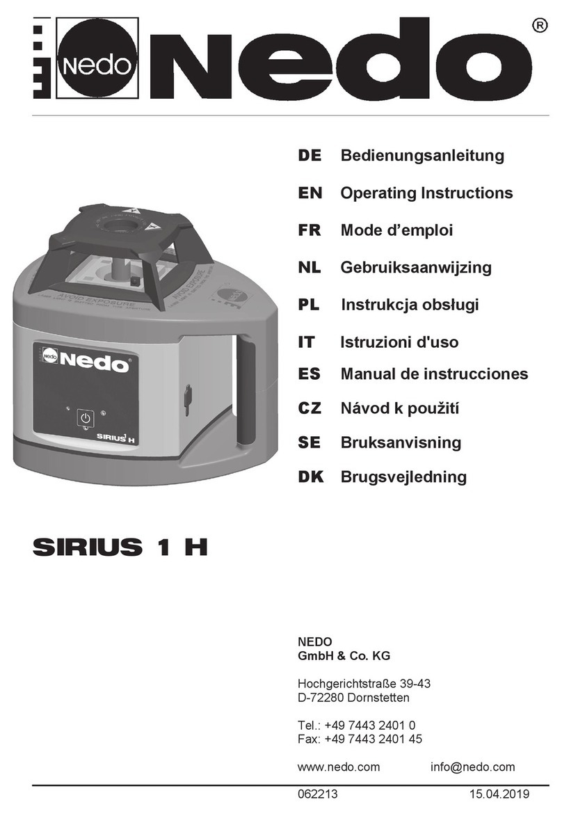 Nedo SIRIUS 1 H operating instructions