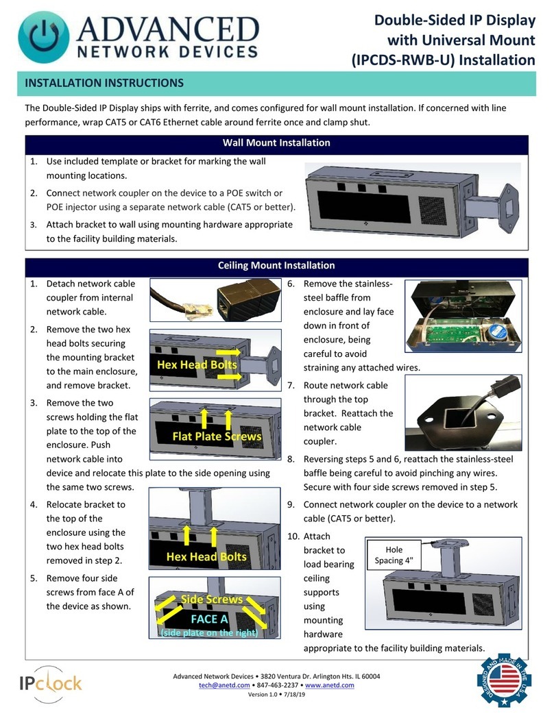 ADVANCED Network Devices IPCDS-RWB-U User manual