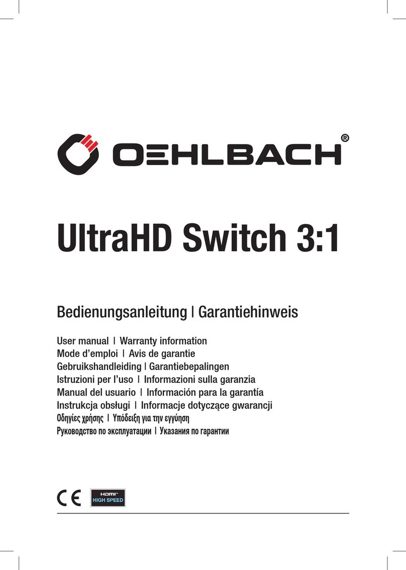 Oehlbach UltraHD Switch 3:1 user manual Oehlbach UltraHD Switch 3:1 user manual