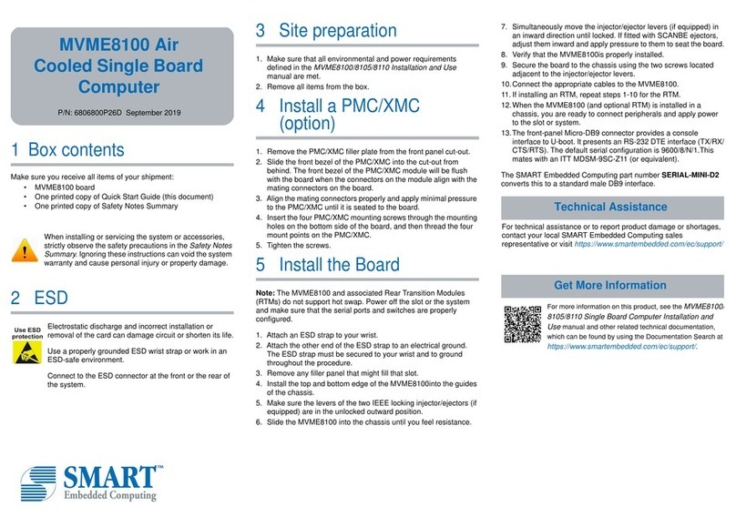 SMART Embedded Computing MVME8100 User manual