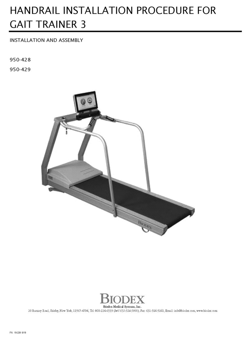 biodex GAIT TRAINER 3 Installation and assembly