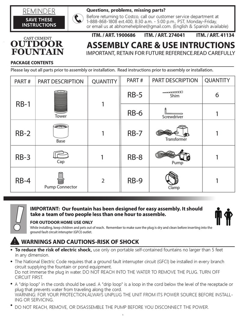 Costco 1900686 Assembly / care & use instructions Costco 1900686 Assembly / care & use instructions