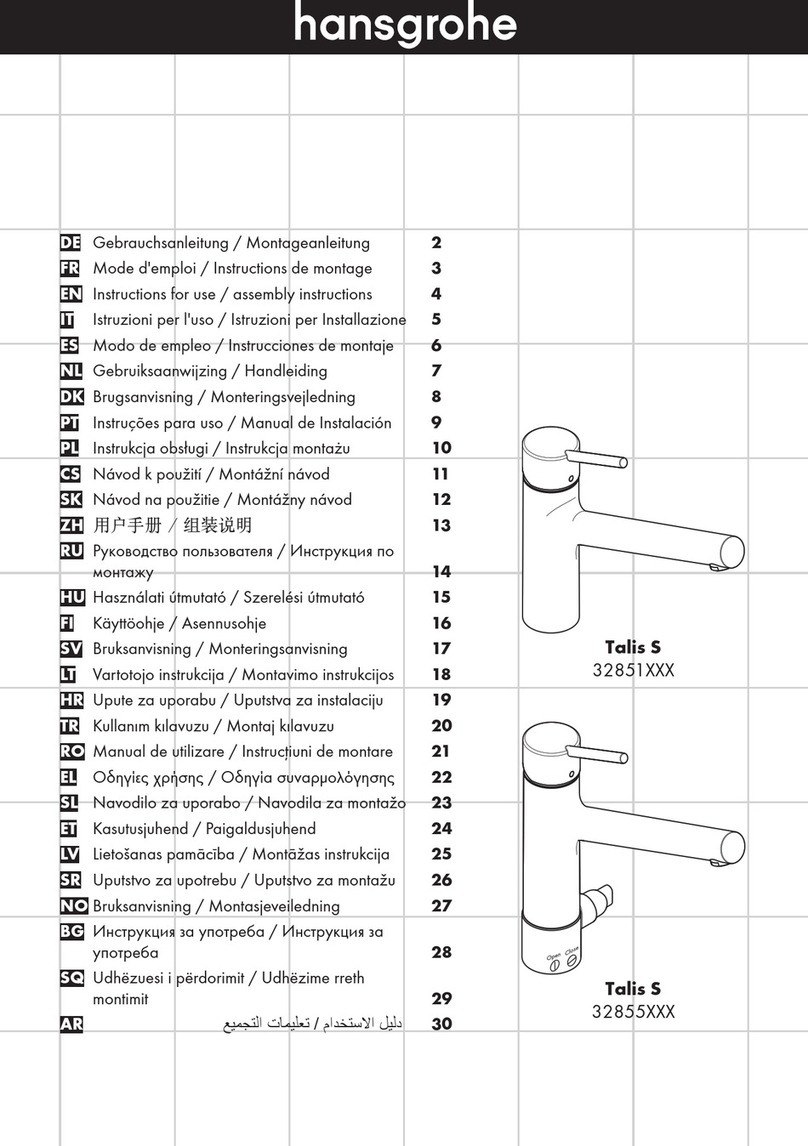 Hans Grohe Talis S 32855 Series Instructions for use/assembly instructions