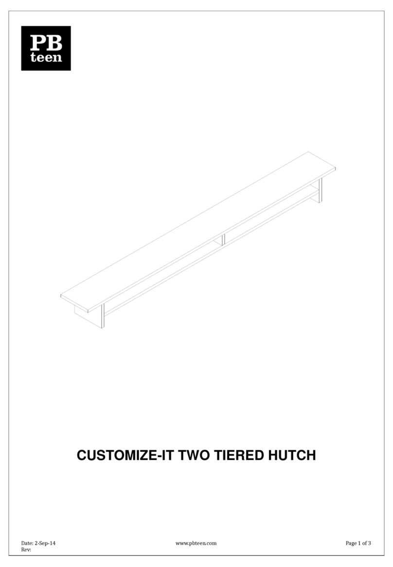 PB TEEN CUSTOMIZE-IT TWO TIERED HUTCH Assembly instructions