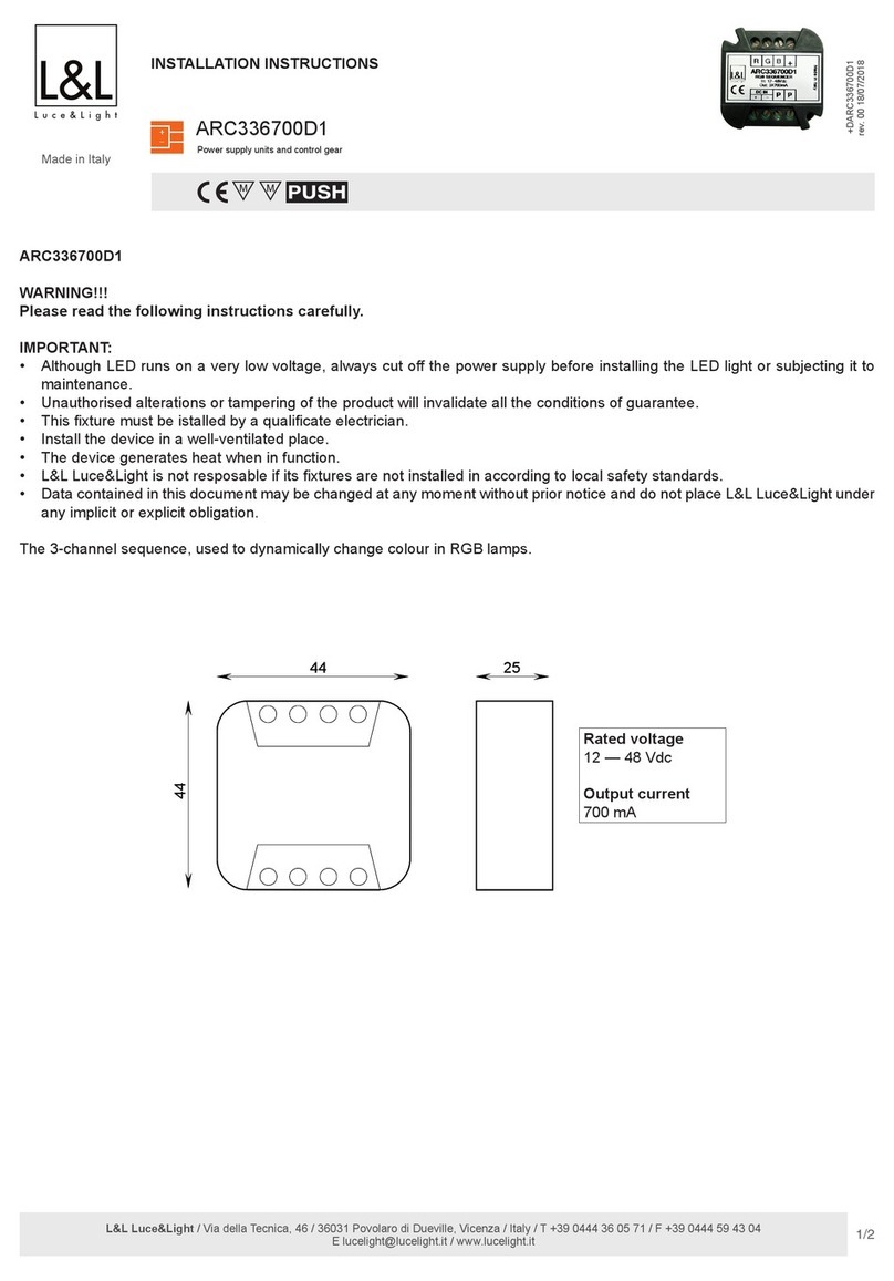 L&L ARC336700D1 installation instructions