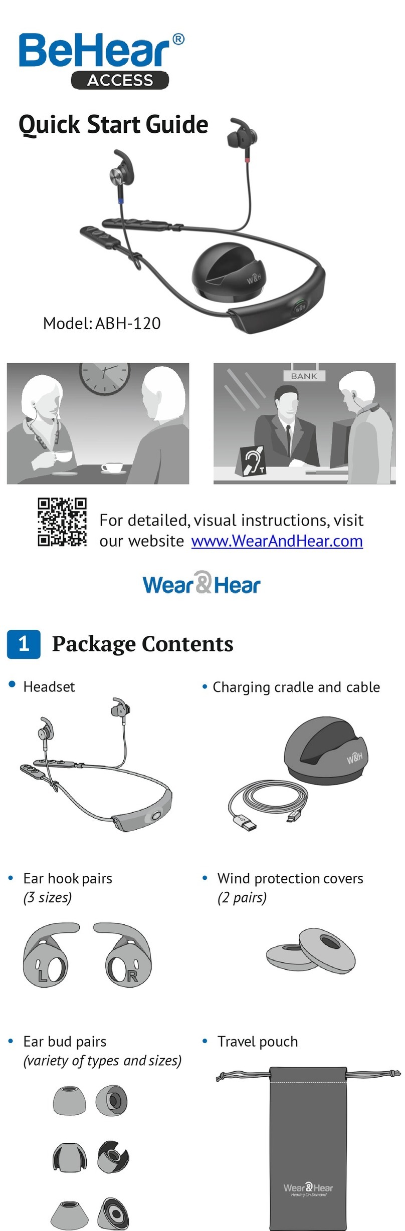 Wear & Hear BeHear Access ABH-120 quick start guide