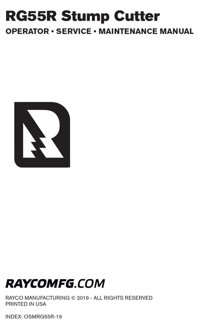 Rayco RG55R OPERATOR, SERVICE, MAINTENANCE MANUAL Rayco RG55R OPERATOR, SERVICE, MAINTENANCE MANUAL