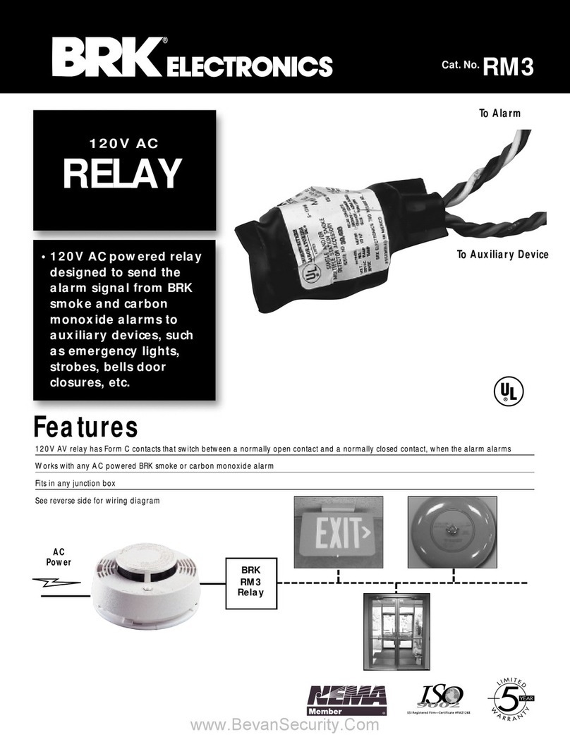 BRK electronic RM3 quick start guide