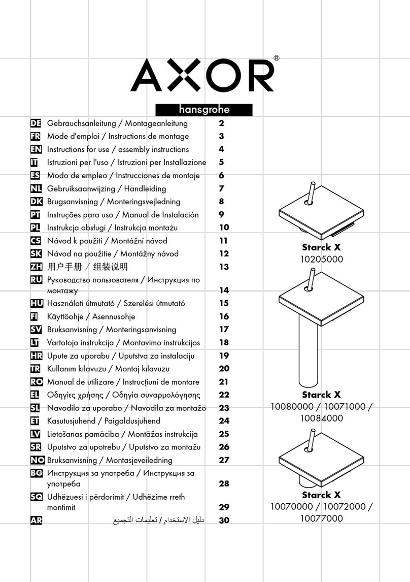 Hans Grohe AXOR Starck X 10205000 Instructions for use/assembly instructions Hans Grohe AXOR Starck X 10205000 Instructions for use/assembly instructions