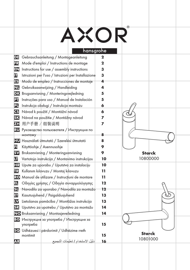 Hans Grohe AXOR Starck Series Manual