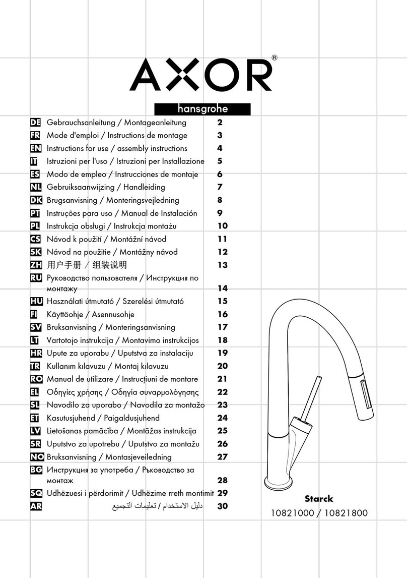 Hans Grohe AXOR Starck Series Instructions for use/assembly instructions Hans Grohe AXOR Starck Series Instructions for use/assembly instructions