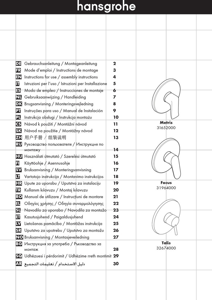 Hans Grohe Metris 31652000 Instructions for use/assembly instructions