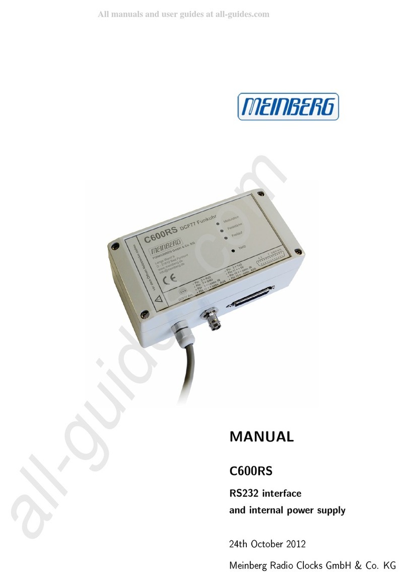 Meinberg C600RS User manual