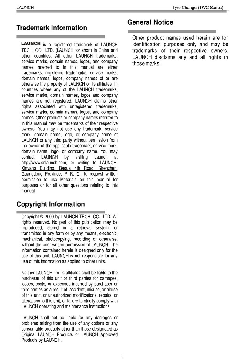 Launch TWC Series User manual