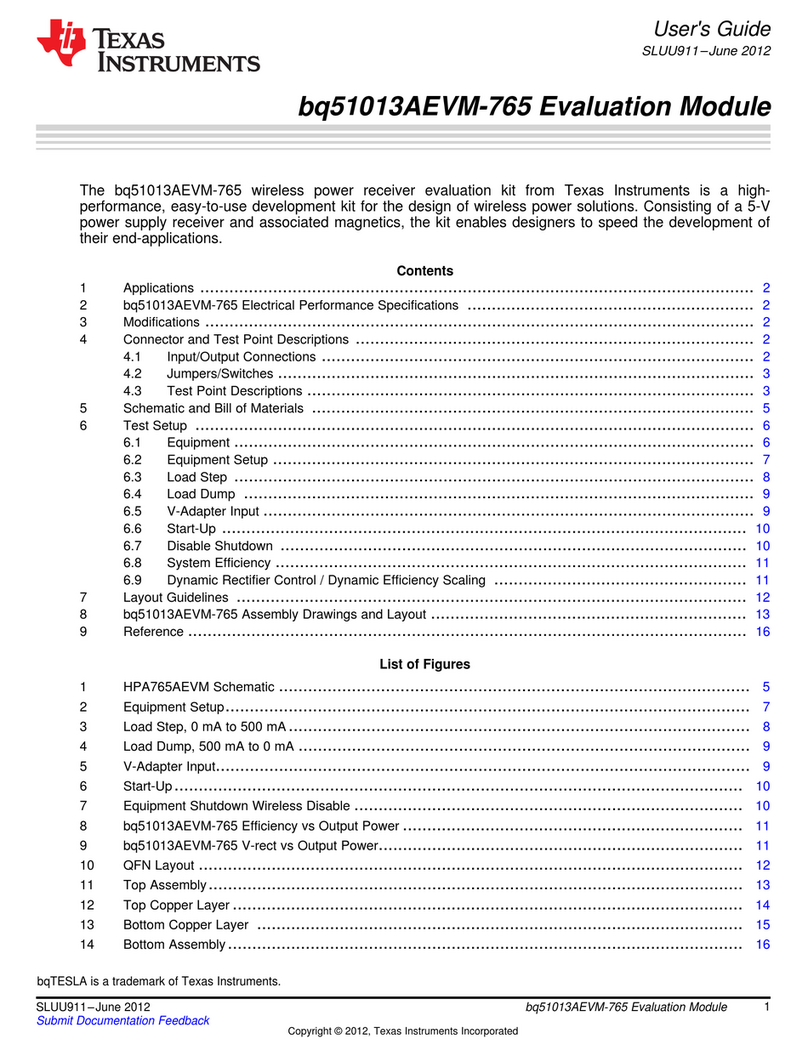 Texas Instruments bq51013AEVM-765 User manual
