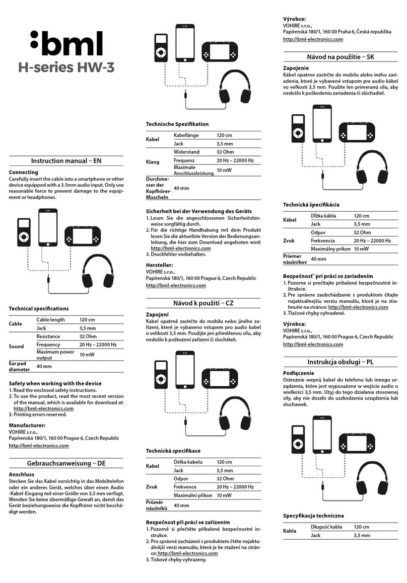 BML H Series instruction manual