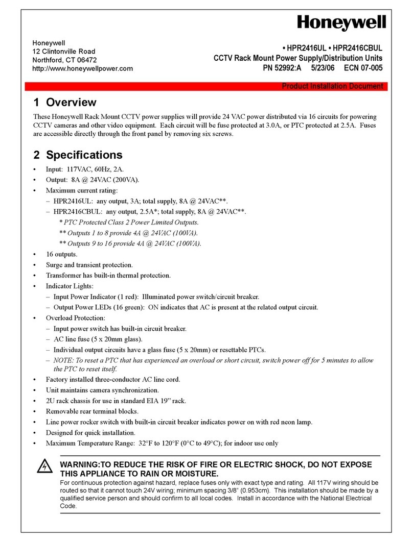 Honeywell HPR2416CBUL User manual
