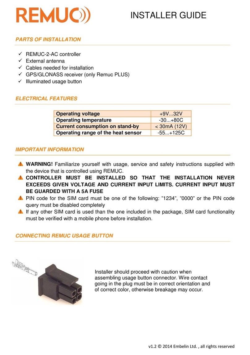 Embelin Remuc-2-AC Installer's guide