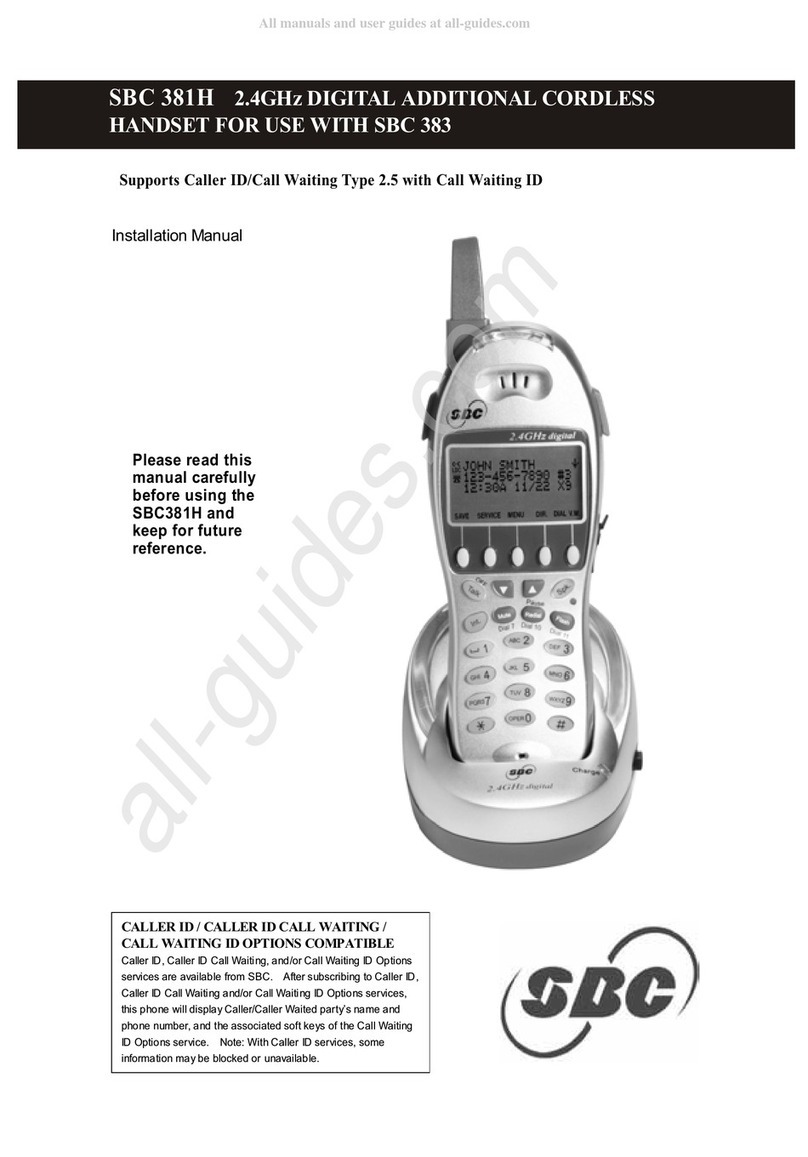 SBC SBC 381H User manual