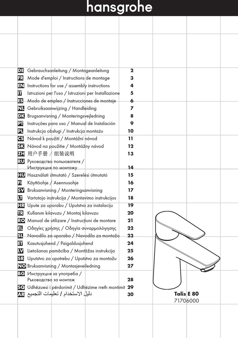 Hans Grohe Talis E 80 71706000 Instructions for use/assembly instructions
