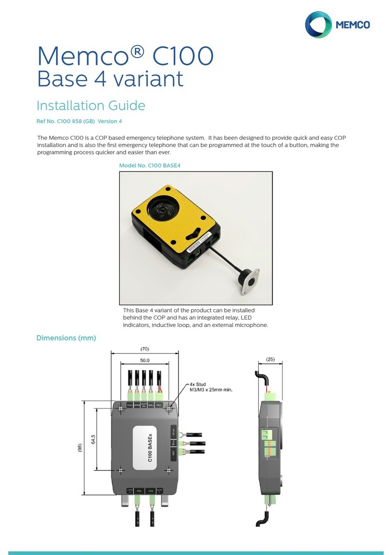 Memco C100 Base 4 User manual