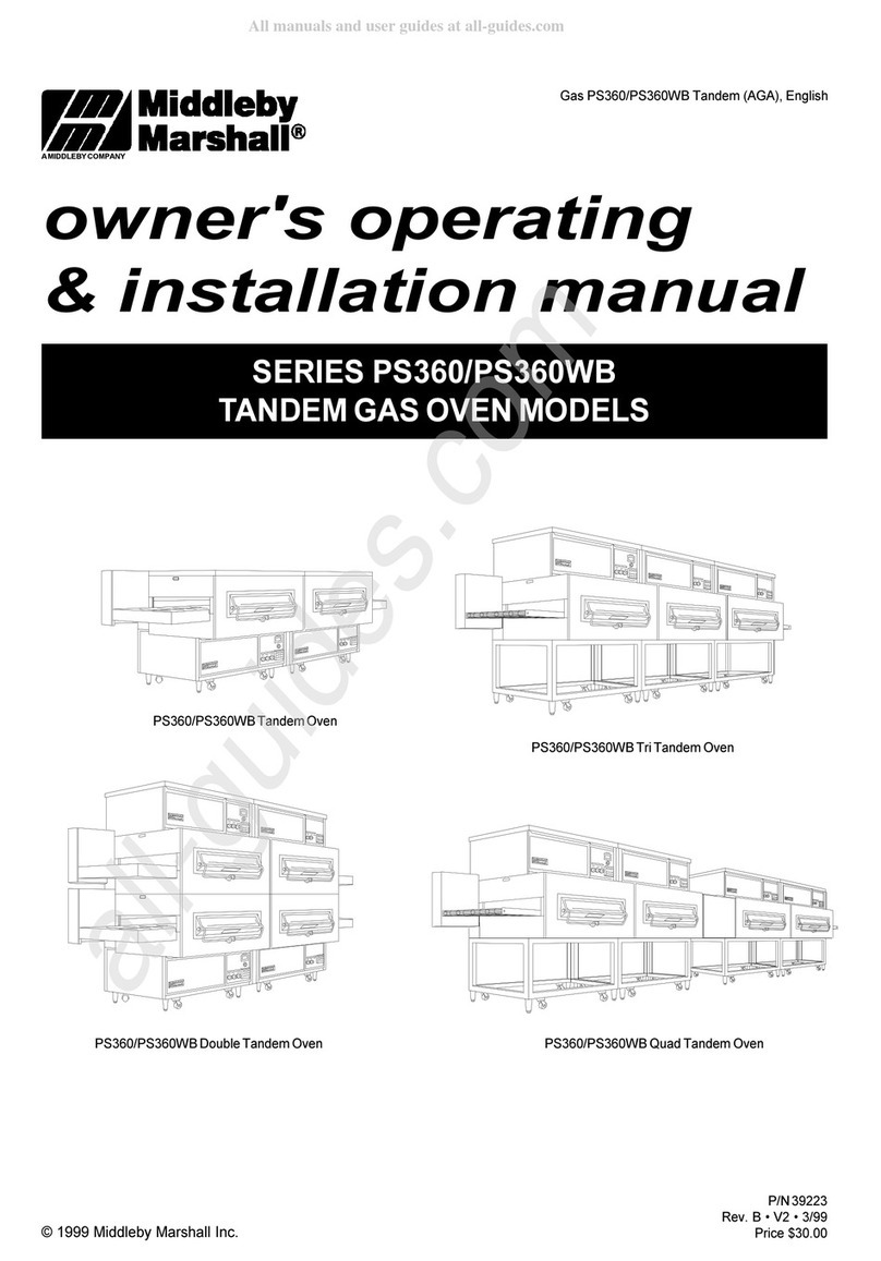 Middleby Marshall PS360 SERIES Owner's operating & installation manual