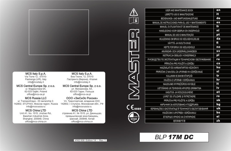 MCS Master BLP 17M DC Manual