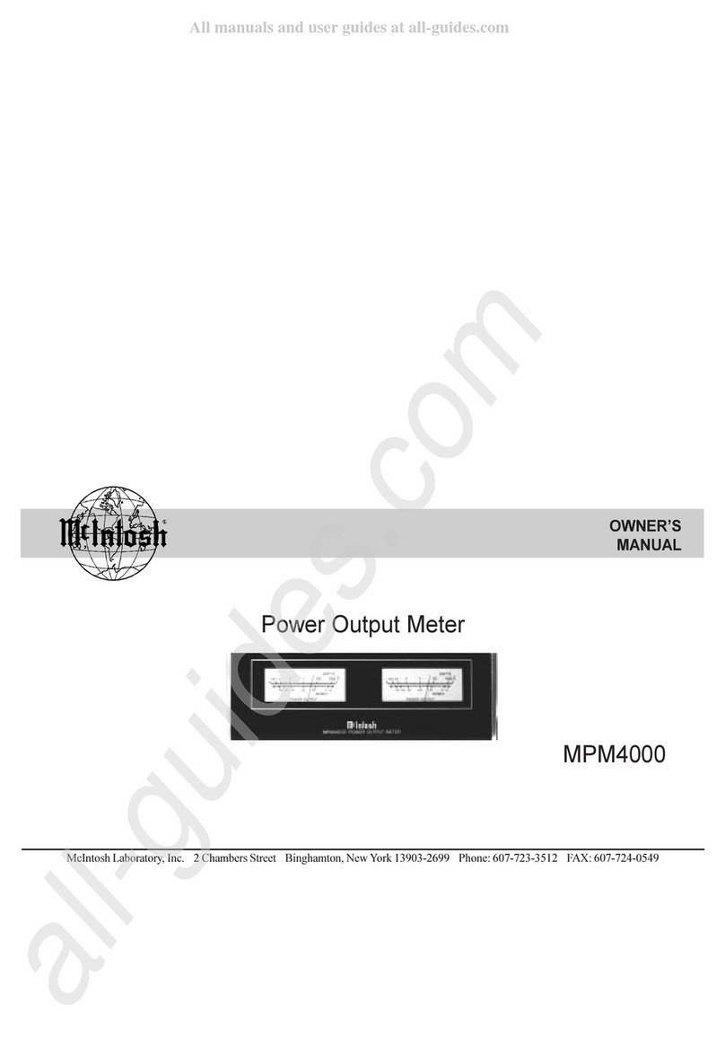 McIntosh MPM4000 User manual