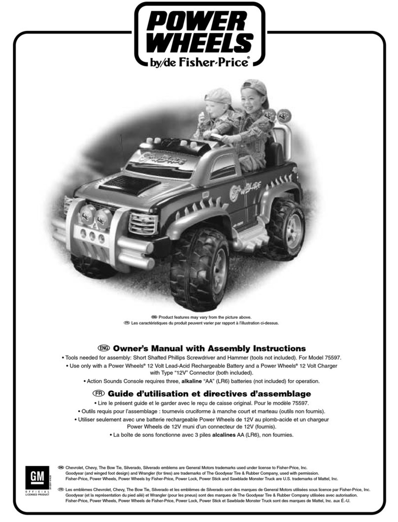 Fisher-Price Power Wheels 75597 Owner's manual with assembly instructions Fisher-Price Power Wheels 75597 Owner's manual with assembly instructions