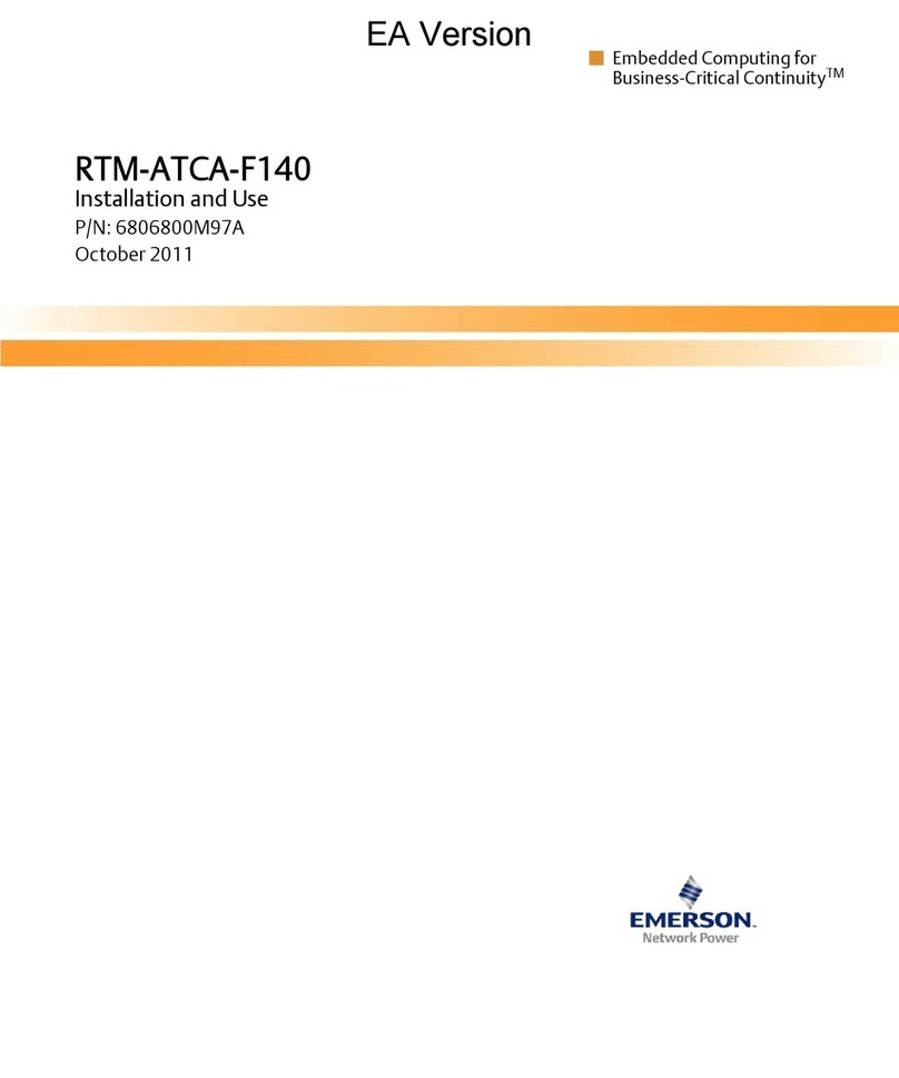 Emerson RTM-ATCA-F140 Installation and use