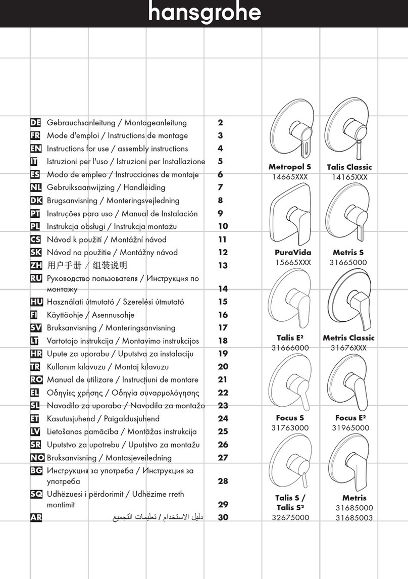 Hans Grohe Metropol S14665 Series Instructions for use/assembly instructions