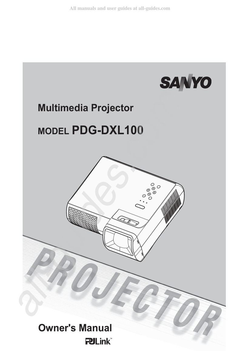 Sanyo PJLINK PDG-DXL100 User manual Sanyo PJLINK PDG-DXL100 User manual