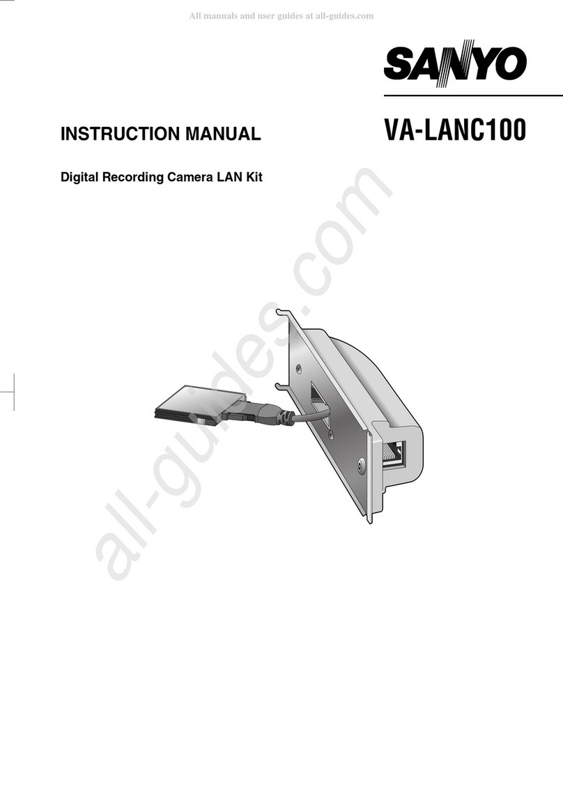 Sanyo VA-LANC100 User manual Sanyo VA-LANC100 User manual
