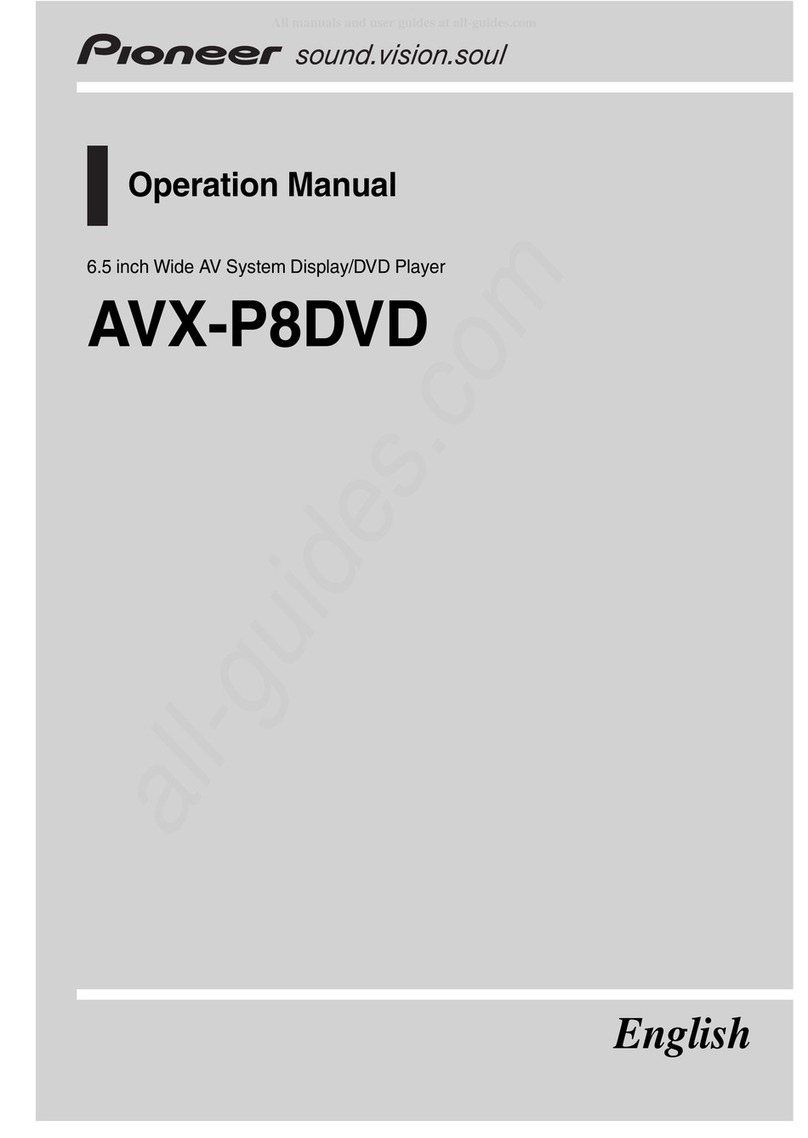Pioneer AVX-P8DVD User manual