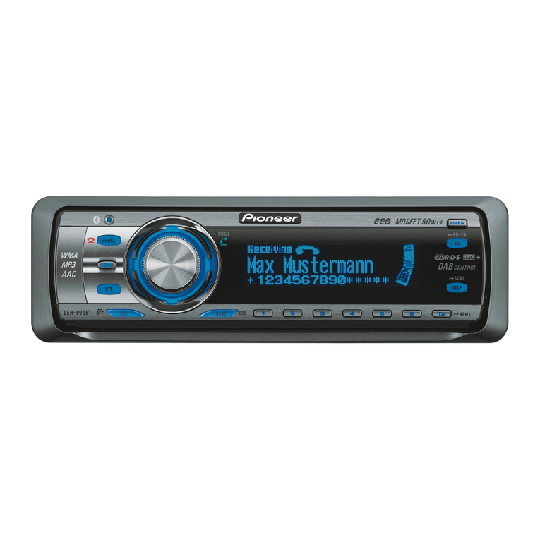 Pioneer DEH-P70BT User manual