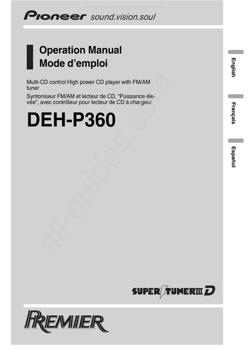 Pioneer Premier DEH-P360 Operation manual