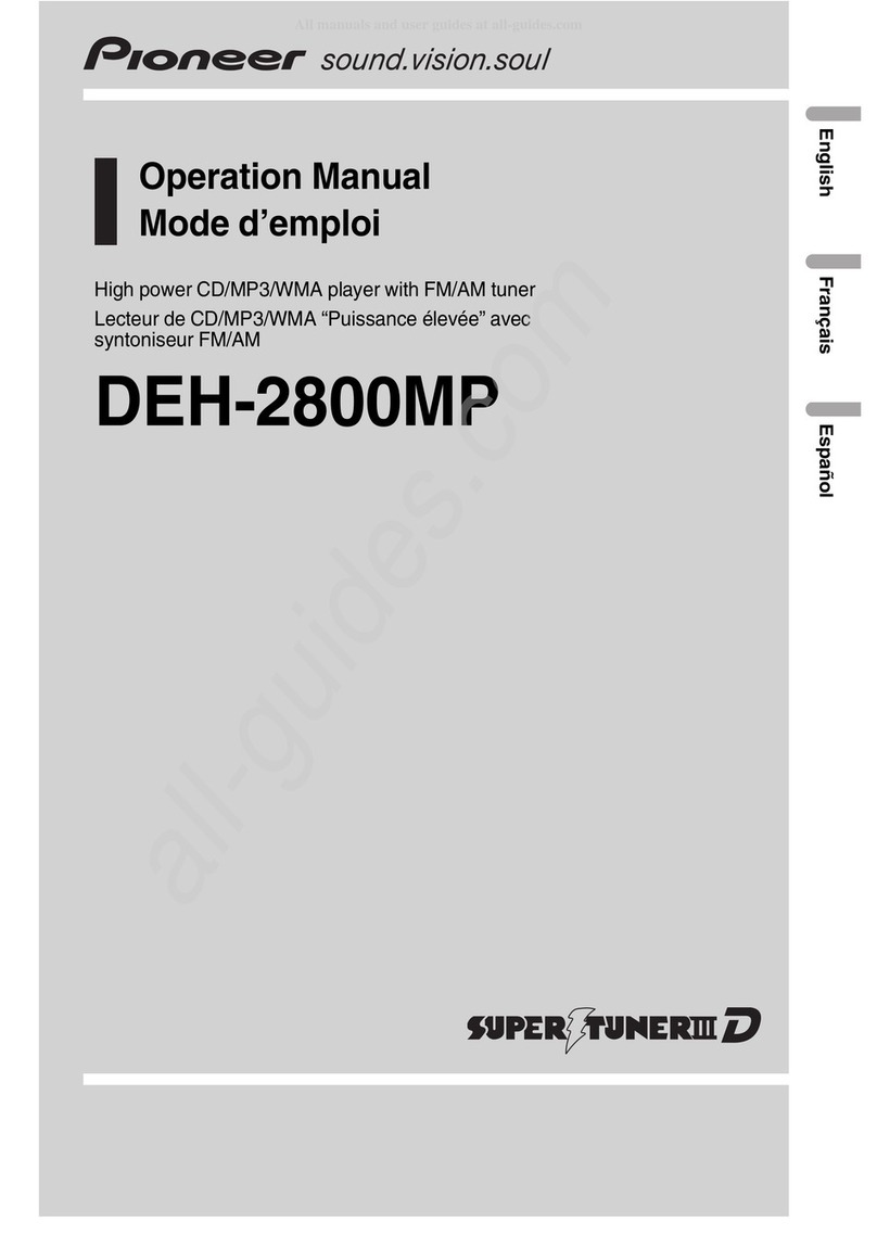 Pioneer Super Tuner III D DEH-2800MP Operation manual