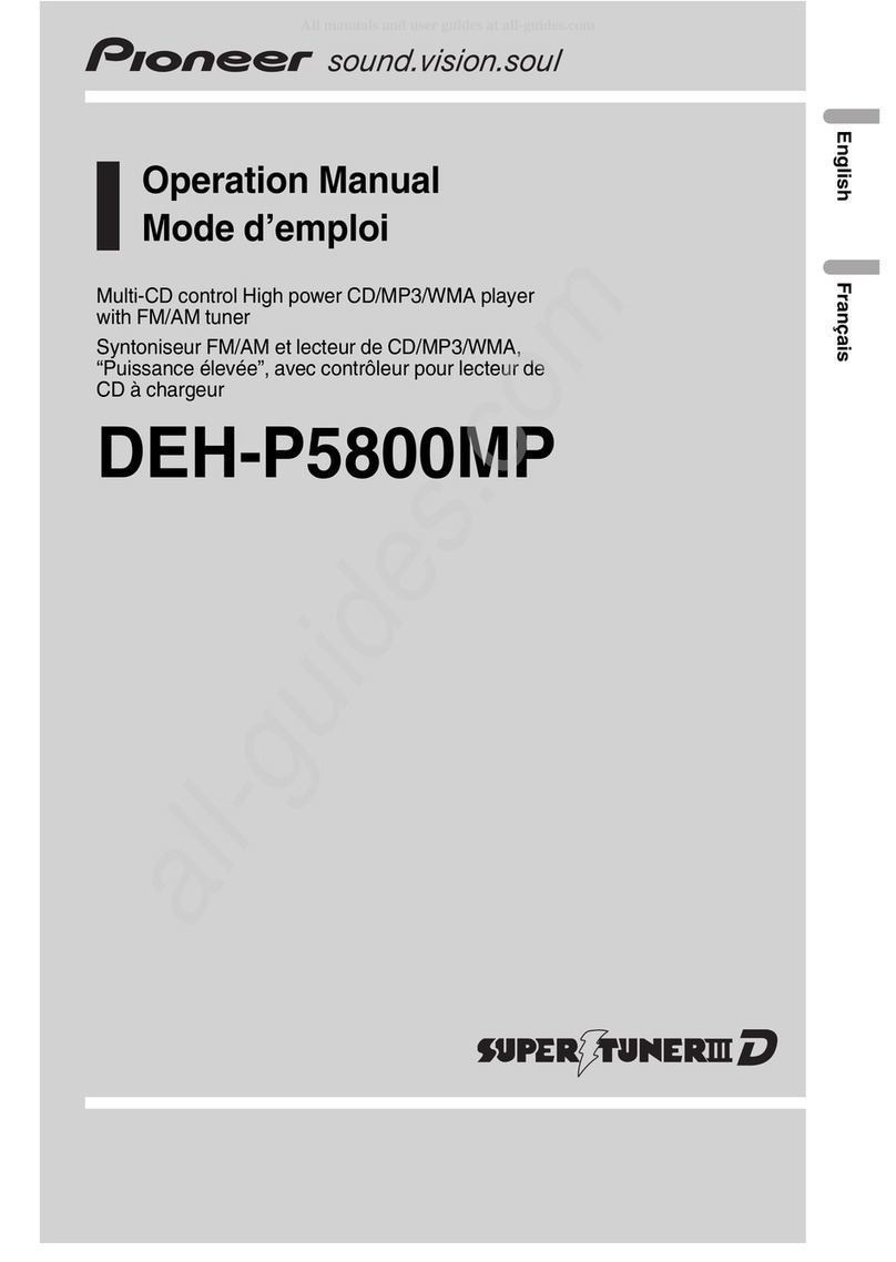 Pioneer Super Tuner IIID DEH-P5800MP Operation manual