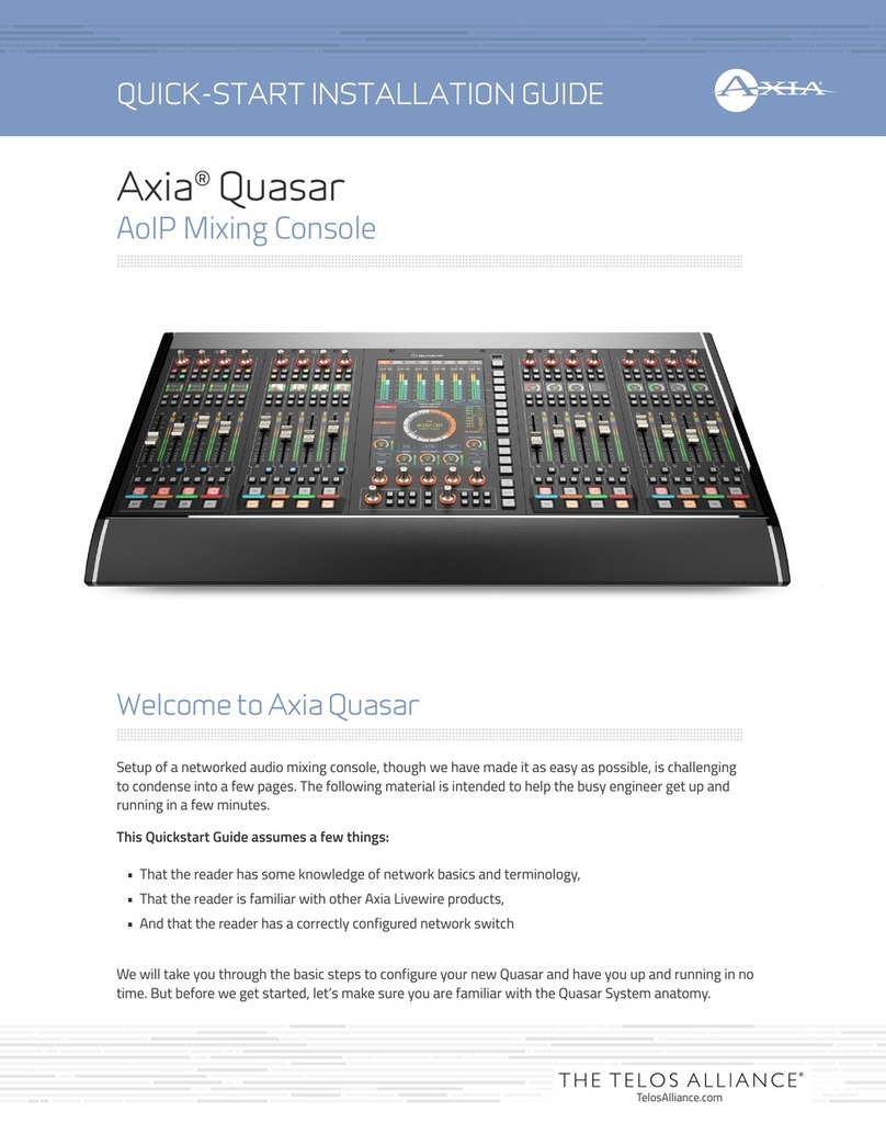 Axia Quasar Quick start installation guide