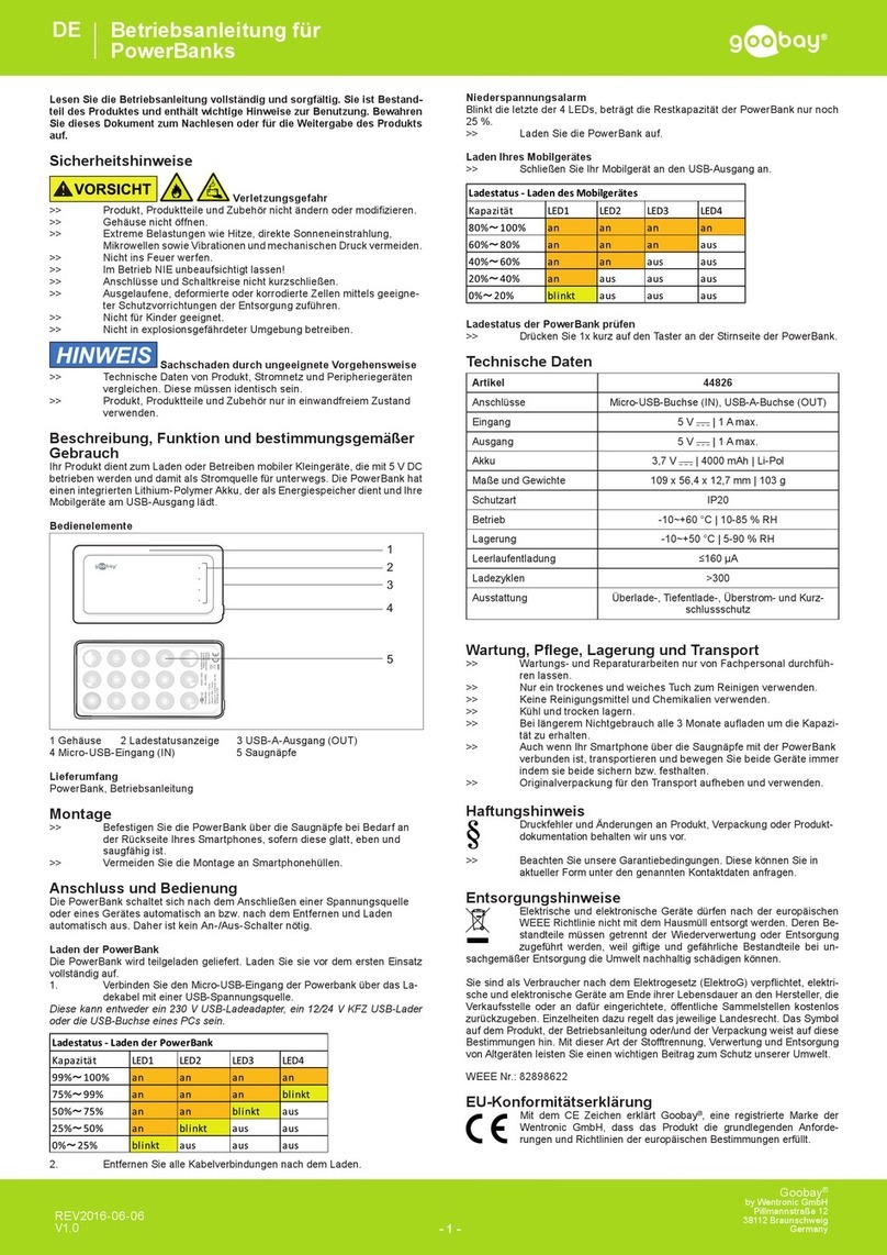 Goobay 44826 user manual Goobay 44826 user manual
