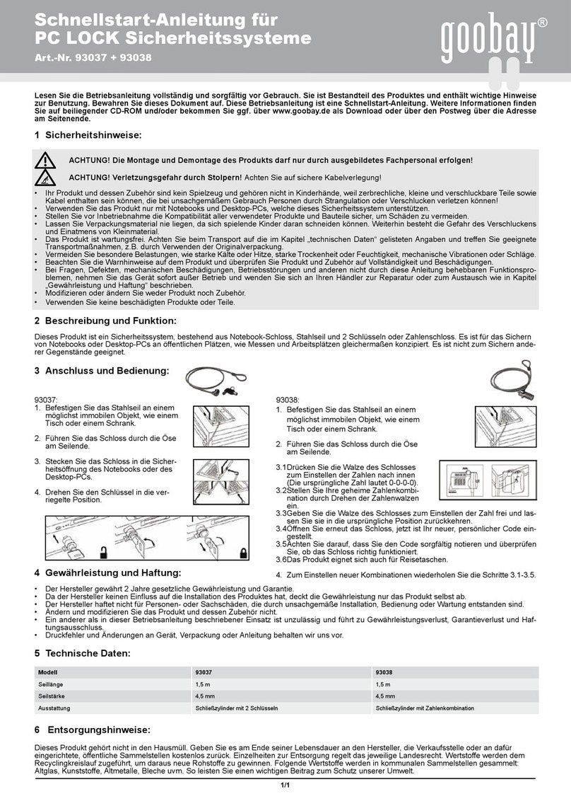 Goobay 93037 User manual
