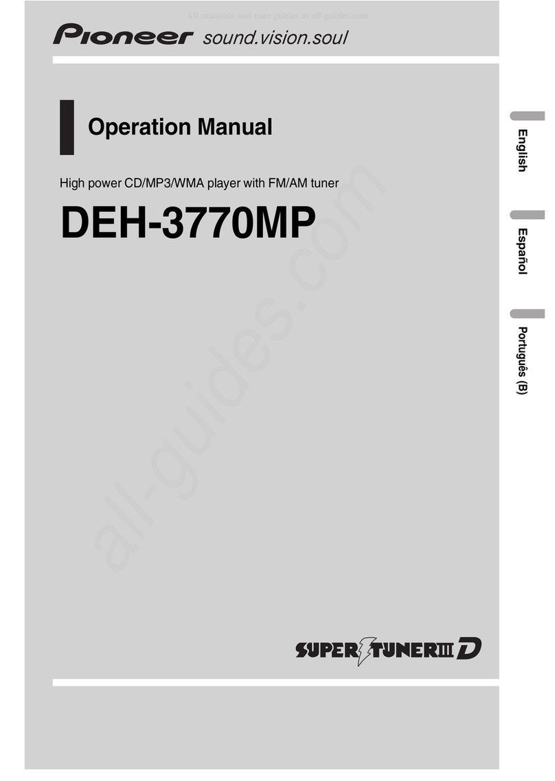 Pioneer Super Tuner III D DEH-3770MP User manual