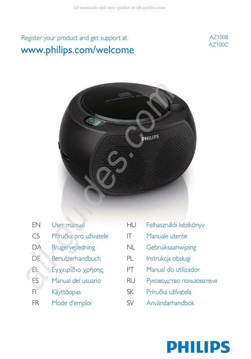 Philips Soundmachine AZ100B user manual