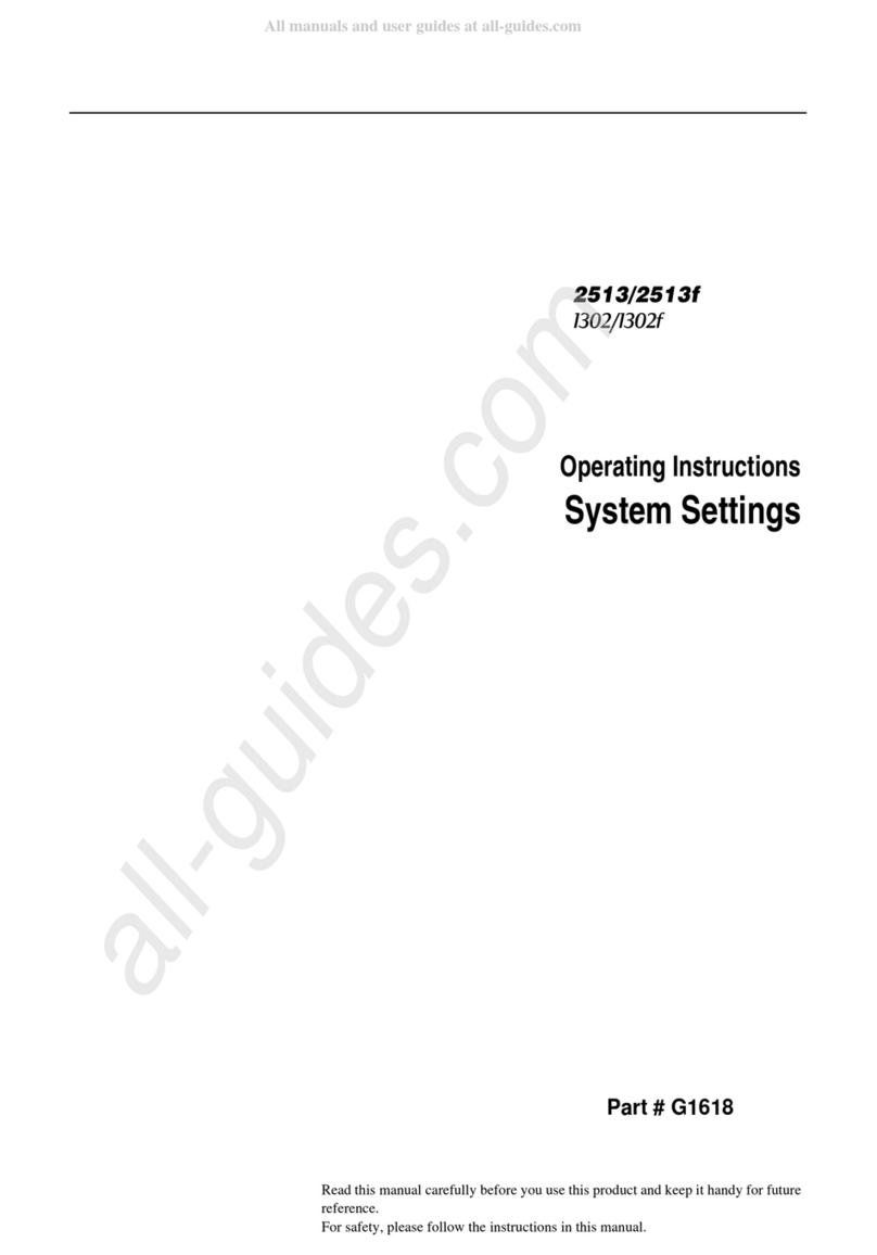 Savin 2513 operating instructions