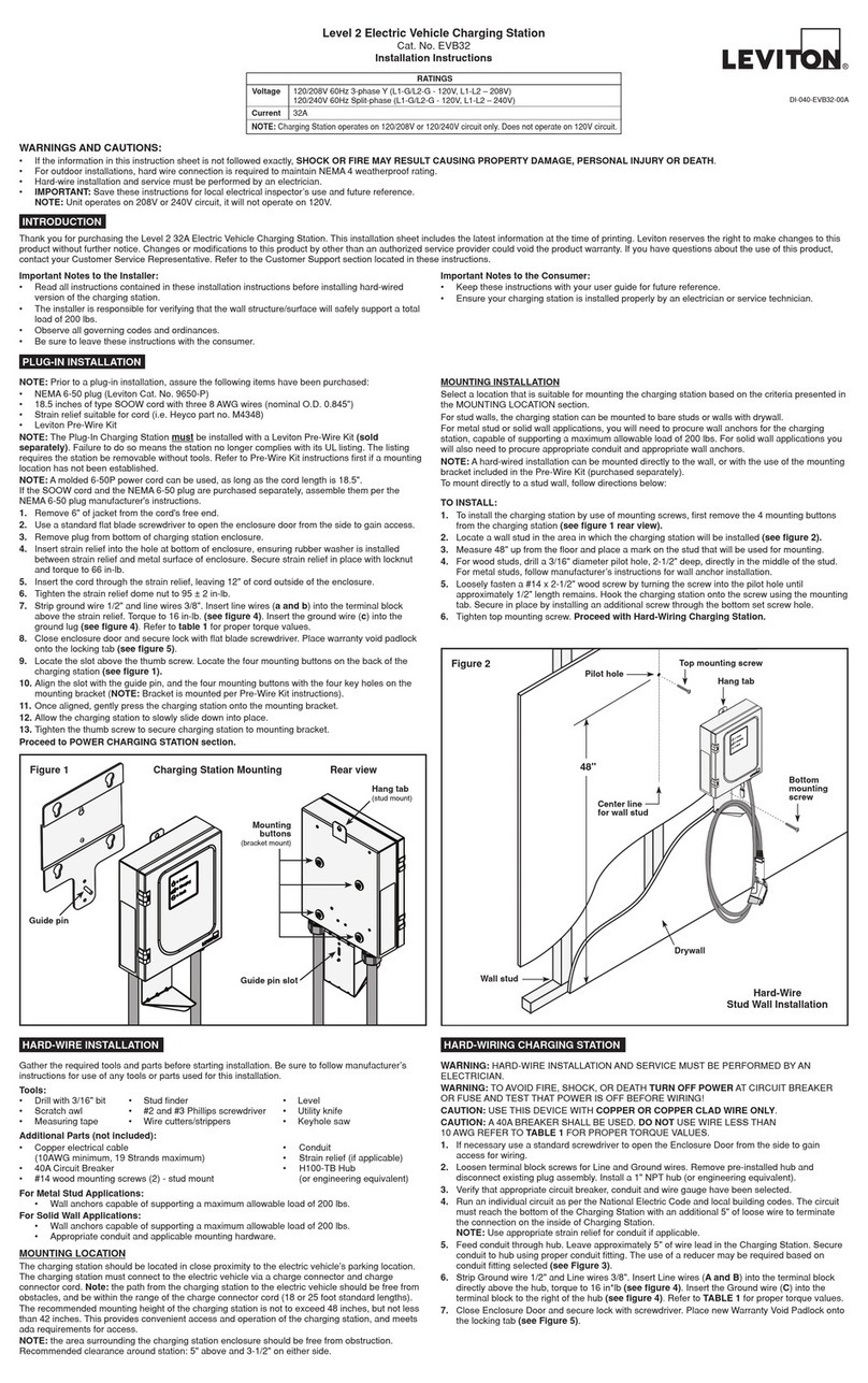 Leviton EVB32 Series installation instructions Leviton EVB32 Series installation instructions